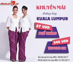 Malindo Air khuyến mãi vé máy bay đi Kuala Lumpur giá siêu hấp dẫn