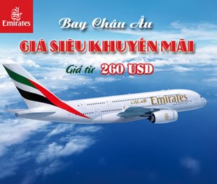 Emirates Airlines siêu khuyến mãi Việt Nam đi Châu Âu